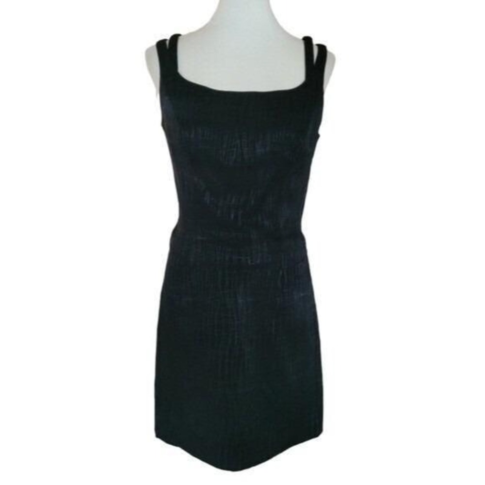 Alberto Makali for Cache Vintage Black Textured Double Strap Top and Mini Skirt - Picture 3 of 7